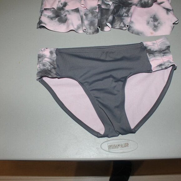 2 Pcs Justice Tankini Swimsuit Size 14 - Picture 3 of 10